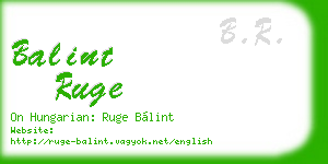 balint ruge business card